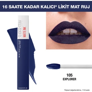 Maybellıne Stay Mat Ink City Ruj 105