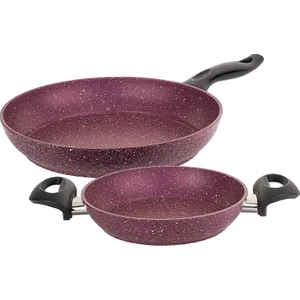 Fıne Granıtte 2 Parça Vişne Granıt Tava Sahan Seti