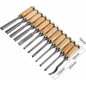 Sturdy Pro 12 Li Profesyonel Ahşap - Taş - Seramik Oyma Seti Iskarpela Takımı