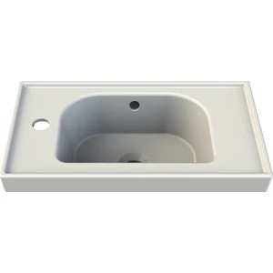 Seramik Frame Etajerli Lavabo Soldan Batarya Delikli 50 x 28 cm