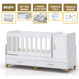 Avangard Büyüyen Bebek Beşiği Herşey Dahil Set