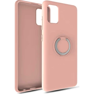 Coverzone Samsung Galaxy A51 Kılıf Smooth Standlı Salt Pembe