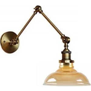 Eskitme Üç Mafsallı Bal Camlı Aplik