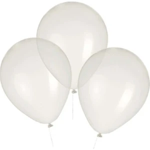 Düz Şeffaf Balon 12 Inch 10 Adet