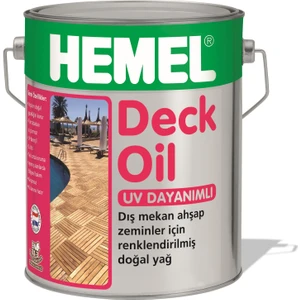 Hemel  Deck Oil 2,5 lt Dış Mekan Ahşap Zeminler İçin Renklendirilmiş Doğal Yağ Light Oak