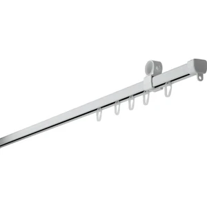 U Biçimli Rustik Perde Rayı 110 cm Beyaz