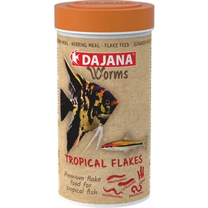 Worms Tropical Flakes Kurt İçerikli Plu Yem 250 Ml 45 Gr