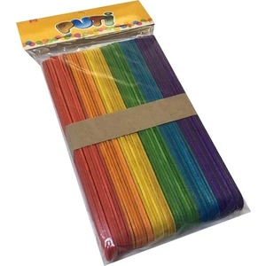 Renkli Geniş Dil Çubuğu 4 Paket 200'lü