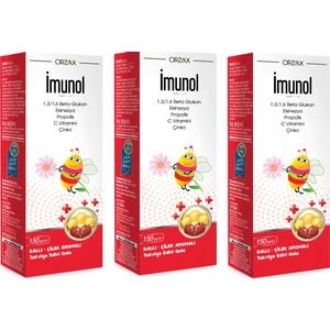 Ocean Imunol Ballı Çilek Aromalı Şurup 150 ml 3 Kutu
