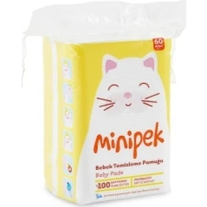 Bebek Temizleme Pamuğu Minipek 60'lı 3 Paket