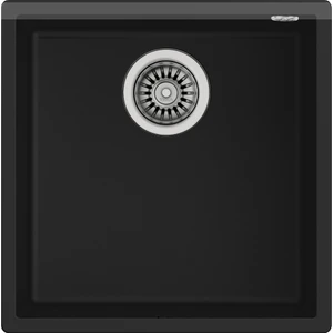 Square 40 x 40 Tg Tezgahaltı Siyah Granit Evye