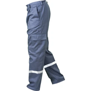 İş 16/12 Reflektörlü Gabardin İş Pantolonu Gri