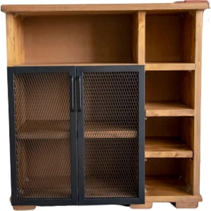 Masif Ahşap Dosya Dolabı 120 cm