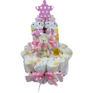 Bebek Hediyelik Bez Pasta 2 Katlı