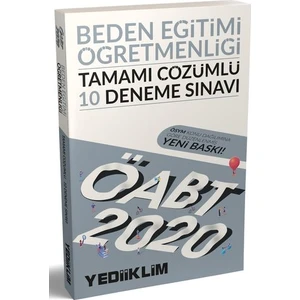 Yediiklim Yayınları 2020 ÖABT Beden Eğitimi Öğretmenliği Tamamı Çözümlü 10 Deneme Sınavı