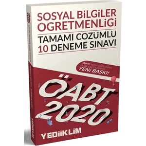 Yediiklim Yayınları 2020 ÖABT Sosyal Bilgiler Öğretmenliği Tamamı Çözümlü 10 Deneme Sınavı