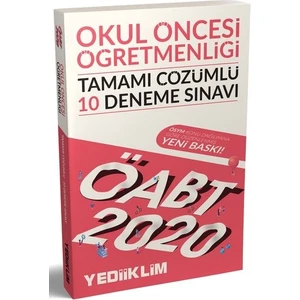 Yediiklim Yayınları 2020 ÖABT Okul Öncesi Öğretmenliği Tamamı Çözümlü 10 Deneme Sınavı