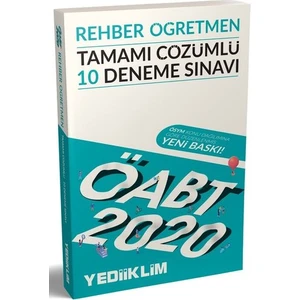 Yediiklim Yayınları 2020 KPSS ÖABT Rehber Öğretmen Tamamı Çözümlü 10 Deneme Sınavı