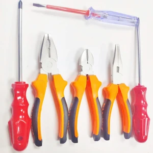Makro Yapı Pense + Yan Keski + Karga Burun + Düz ve Yıldız Tornavida +Kontrol Kalemi 6'lı Set