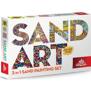 Red Castle Yetişkin Kum Boyama Seti 3in1 Rengarenk Kum Taneleri ile Sanat 10-99 Yaş