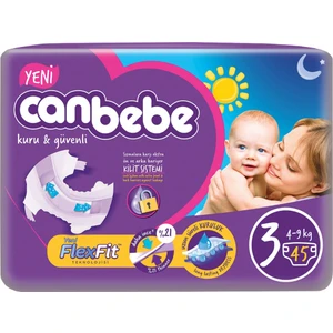 Jumbo Midi Bebek Bezi 45'li 3 Beden
