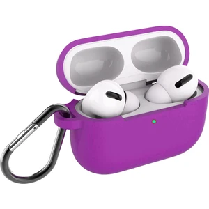 Coverzone Airpods Pro Kılıf Mat Darbe Emici Profesyonel Termoplastik Kancalı Mor