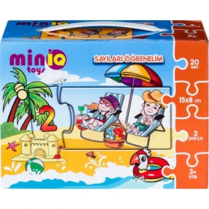 MinİQ Toys Eğitici Sayıları Öğrenelim Puzzle 40 Parça 2-4 Yaş Çocuklar İçin Renkli Tasarım