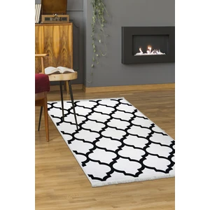Diji Dekor Dekoratif Dijital Saçaklı Halı Yıkanabilir Antialaerjik Maça Beyaz 100 x 800 cm