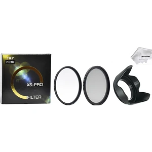 52mm Lensler için XS-PRO Slim Uv + Slim Polarize Filtre + Yaprak Parasoley