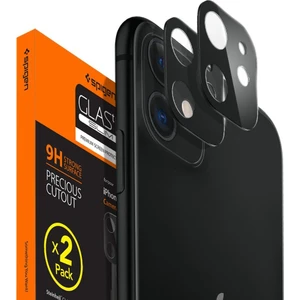 Apple iPhone 11 Kamera Lens Camı Koruyucu Full Cover Black / Siyah (2 Adet) - AGL00506