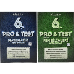 Bilfen Yayınları 6. Sınıf Pro & Test Matematik Fen Soru Bankası Seti