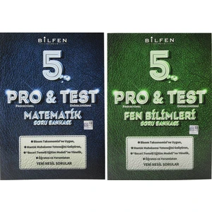 Bilfen Yayınları 5. Sınıf Pro & Test Matematik Fen Soru Bankası Seti 2 Kitap