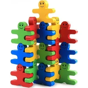 Woody Life Ahşap Denge Blokları Eğitici Çocuk Oyuncak Zeka Aile Dikkat Oyunu