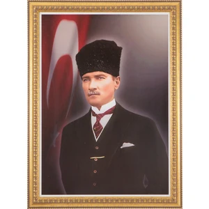 50x70 cm Varaklı Atatürk Portresi İNT-025