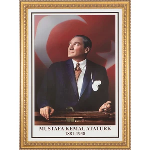 50x70 cm Varaklı Atatürk Portresi İNT-026