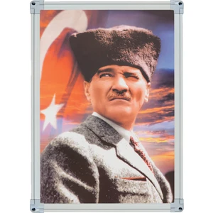 35x50 Atatürk Portresi Alüminyum Çerçeveli INT-824-3
