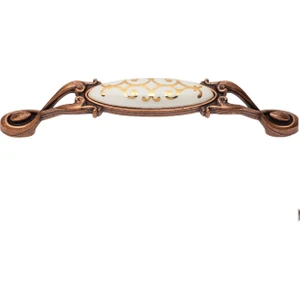 Gürçay Hırdavat Narin Porselen Kulp Bakır 96 mm 2'li