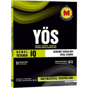 Metropol Yayınları YÖS IQ Deneme Sınavları 35 Deneme