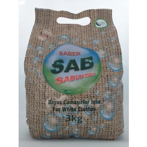 Saber Sab Sabunmatik Konsantre Çamaşır Tozu Beyazlar İçin 3 kg