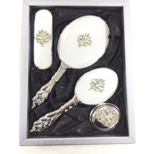 Camomile 4lü Mat Beyaz Ayna Fırça Seti CM301