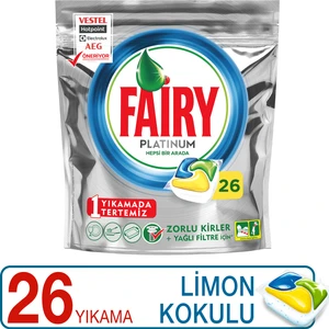 Platinum Bulaşık Makinesi Deterjanı Tableti / Kapsülü Limon Kokulu 26 Yıkama