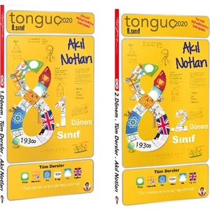 Tonguç Akademi 8. Sınıf 1. Dönem ve 2. Dönem Akıl Notları Seti 2 Kitap