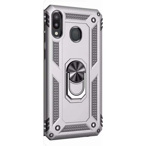 Case Street Huawei Y6s 2019 Kılıf Vega Standlı Yüzüklü Mıknatıslı Silikon Gümüş