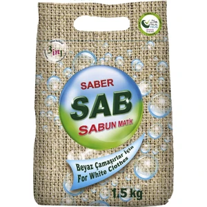 Saber Sab Sabunmatik Konsantre Çamaşır Tozu Beyazlar İçin 1,5 kg