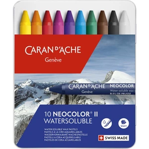 Caran d'Ache Neocolor 10 Renk Water Soluble Wax Pastel Boya