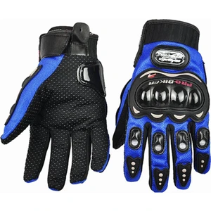 Probiker Dokunmatik Hassasiyetli Korumalı Motosiklet Eldiveni Mavi L