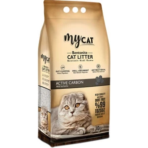Mycat Active Carbonlu Topaklaşan Bentonit Kedi Kumu 10LT