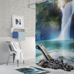 Tropik Waterfall Banyo Duş Perdesi Tek Kanat 180 x 200 cm