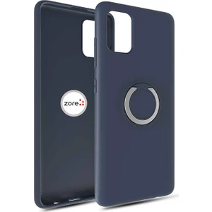 Galaxy A81 Kılıf Zore Plex Pastel Renk Yüzüklü Kapak Lacivert