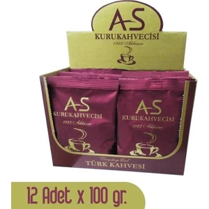 As Kurukahvecisi Orta Kavrulmuş Türk Kahvesi 100 gr x 12 Adet
